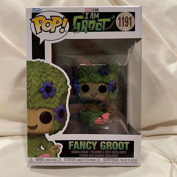 Disney Marvel Funko Pop! Fancy Groot Flowers #1191 I am Groot Bobble-Head NIB - Picture 1 of 6